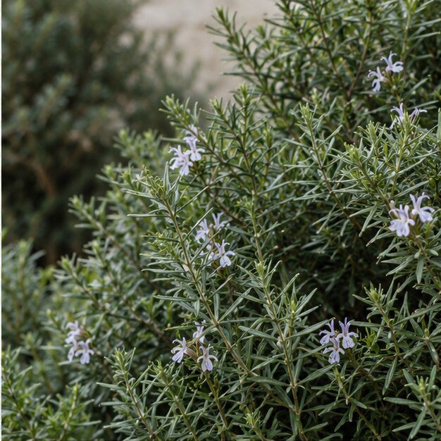 Westringia foliage and pale flowers